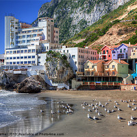 Buy canvas prints of Caleta Hotel At Catalan Bay Gibraltar by Wight Landscapes