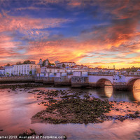 Buy canvas prints of Sunset at Tavira Portugal by Wight Landscapes