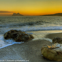 Buy canvas prints of Gibraltar Sunset by Wight Landscapes