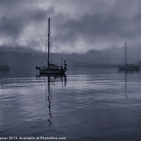 Buy canvas prints of Boats In The Fog by Wight Landscapes