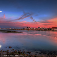 Buy canvas prints of Ilha de Faro Sunset by Wight Landscapes