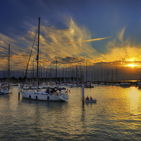Buy canvas prints of Yarmouth Sundown by Wight Landscapes