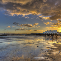 Buy canvas prints of Sandown Pier Sunset by Wight Landscapes