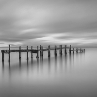 Buy canvas prints of The Jetty High Key by Wight Landscapes
