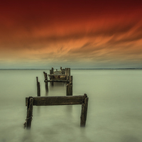 Buy canvas prints of The Broken Jetty by Wight Landscapes