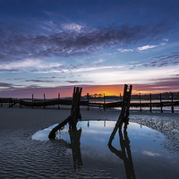 Buy canvas prints of Bembridge Beach Sunset by Wight Landscapes