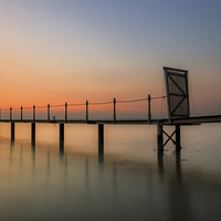 Buy canvas prints of Fishbourne Jetty Sunset by Wight Landscapes