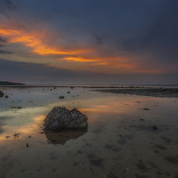 Buy canvas prints of Little Rock Sunset by Wight Landscapes