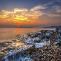 Buy canvas prints of Sunset At Hanover Point by Wight Landscapes