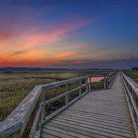 Buy canvas prints of Sunset On The Boardwalk Newtown Isle Of Wight by Wight Landscapes