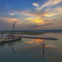 Buy canvas prints of Lymington River Sunset by Wight Landscapes