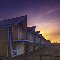 Buy canvas prints of Early Morning Beach Huts by Wight Landscapes