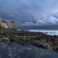 Buy canvas prints of Freshwater Bay Storm by Wight Landscapes