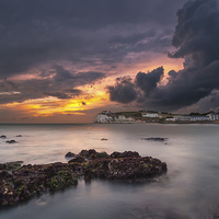 Buy canvas prints of Storm At Freshwater Bay by Wight Landscapes