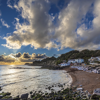 Buy canvas prints of Steephill Cove Cloudscape by Wight Landscapes