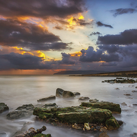 Buy canvas prints of Storm On The Beach by Wight Landscapes