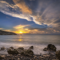 Buy canvas prints of Sunset Over Alum Bay by Wight Landscapes
