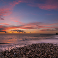 Buy canvas prints of Brook Beach Sunset by Wight Landscapes