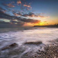 Buy canvas prints of Sunset Over Culver Cliff by Wight Landscapes