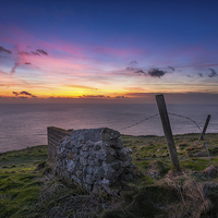 Buy canvas prints of Gore Cliff Sunset by Wight Landscapes