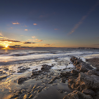 Buy canvas prints of Compton Sunset by Wight Landscapes