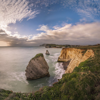 Buy canvas prints of Freshwater Bay Panorama by Wight Landscapes