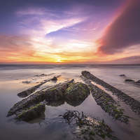 Buy canvas prints of Solent Sunset by Wight Landscapes