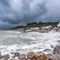 Buy canvas prints of Storm At Steephill Cove by Wight Landscapes