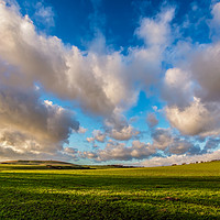 Buy canvas prints of Niton Down Cloudscape by Wight Landscapes