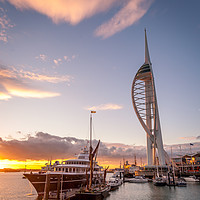 Buy canvas prints of Gunwharf Quays Sunset #2 by Wight Landscapes