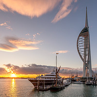 Buy canvas prints of Gunwharf Quays Sunset #3 by Wight Landscapes