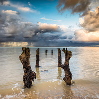 Buy canvas prints of Ryde House Jetty Sunset Glow by Wight Landscapes