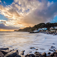 Buy canvas prints of Steephill Cove LE Sunset by Wight Landscapes