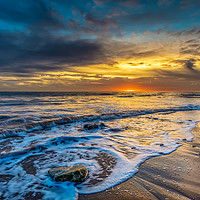 Buy canvas prints of Compton Bay Sunset Isle Of Wight by Wight Landscapes