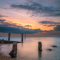 Buy canvas prints of Sunset At Gurnard Isle Of Wight by Wight Landscapes