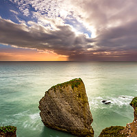 Buy canvas prints of Freshwater Bay Sunset by Wight Landscapes