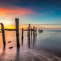 Buy canvas prints of Binstead Jetty Sunset Isle Of Wight by Wight Landscapes