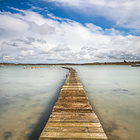 Buy canvas prints of Newtown Wooden Jetty by Wight Landscapes
