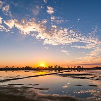 Buy canvas prints of Salt Pan Sunset by Wight Landscapes