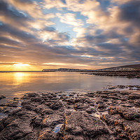 Buy canvas prints of Sunset On Compton Ledges by Wight Landscapes