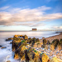 Buy canvas prints of Bembridge Beach and Lifeboat Station by Wight Landscapes