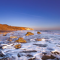 Buy canvas prints of Yaverland Beach Surf by Wight Landscapes