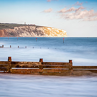 Buy canvas prints of Yaverland Beach Groyne LE by Wight Landscapes