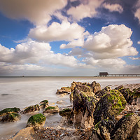 Buy canvas prints of Bembridge Beach and Pier by Wight Landscapes