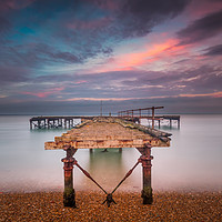 Buy canvas prints of Fort Victoria Pier sunset by Wight Landscapes