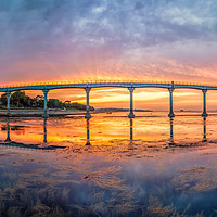 Buy canvas prints of Bembridge Lifeboat Station Sunset Panorama by Wight Landscapes