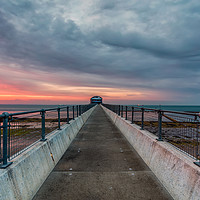 Buy canvas prints of Bembridge Lifeboat Pier Sunset by Wight Landscapes