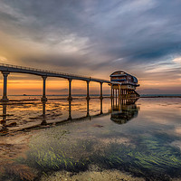 Buy canvas prints of Bembridge Lifeboat Station Sunset by Wight Landscapes