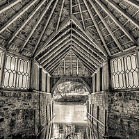 Buy canvas prints of The Boathouse BW by Wight Landscapes