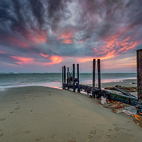 Buy canvas prints of Sunset Over The Ledges Of Bembridge by Wight Landscapes